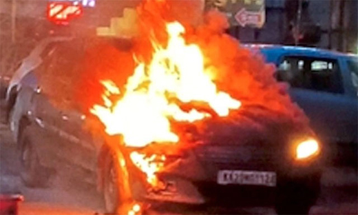 car fire